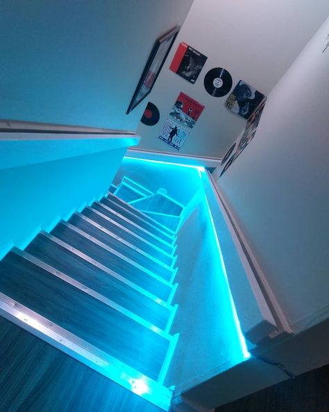 Ambiance Lighting’s Instagram photo: “#ambiancelighting1 #lightingdesigner #custom #nofilter” Led Custom Colors, Custom Led Colors, Neon Room Lights, Led Lights Dope, Blue Led Room, Blue Led Lights Aesthetic, Dream Apartments, Cool Basement Ideas, Bedroom Finds