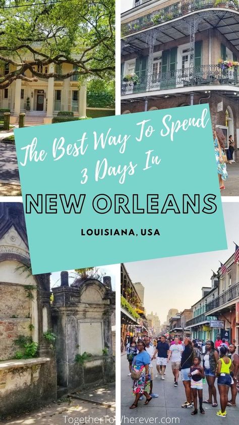 French Quarter, Garden District, Cemetery, Bourbon Street in New Orleans - 3-day travel itinerary 3 Days Trip, Cajun Food, Louisiana Usa, New Orleans Travel, Anniversary Trips, Big Easy, New Orleans Louisiana, French Quarter, Jazz Music