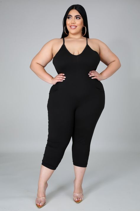 - Stretch jumpsuit - Sleeveless - Vneck - No closure - 96% polyester - 4 %spandex - Handwash; dry flat Plus Size Jumper, Jesenia Perez, Plus Size Jumpers, Stretch Jumpsuit, No Closure, Forever Yours, Curvy Girl Outfits, Just Relax, Jumpsuit Fashion