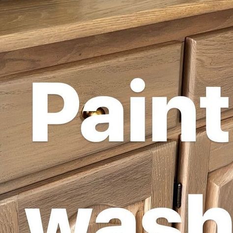 Tan Washed Cabinets, Paint Washed Kitchen Cabinets, Tan Wash Kitchen Cabinets, Paint Wash Cabinets, Paint Wash Oak Cabinets, Tan Washed Furniture, Wash Walls Before Painting, Tan Wash Cabinets, How To Tan Wash Wood