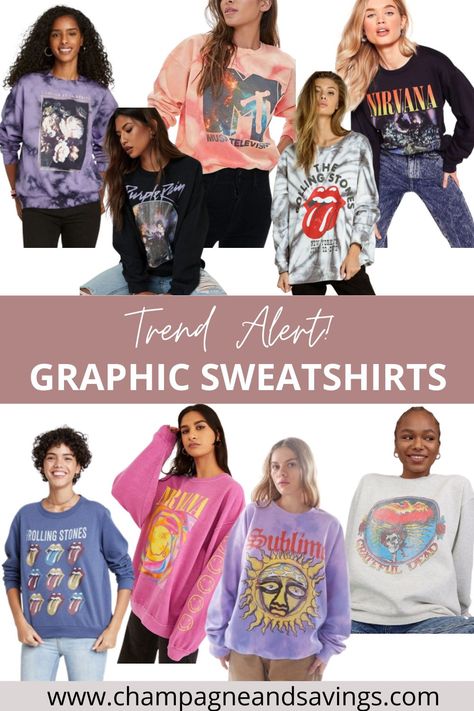 Where to buy cute graphic sweatshirts the best fashion trend for 2021. Band sweatshirts, graphic sweatshirts, crewneck sweatshirts, oversized sweatshirts Cheap Women's Sweatshirt With Graphic Print, Cheap Crew Neck Graphic Sweatshirt, Cheap Women's Graphic Print Sweatshirt, Band Sweatshirt Outfit, Trendy Fashion Print Crew Neck T-shirt, Trendy Crew Neck T-shirt With Fashion Print, Band Sweatshirts, Sweatshirts Graphic, Graphic Sweatshirt Outfit