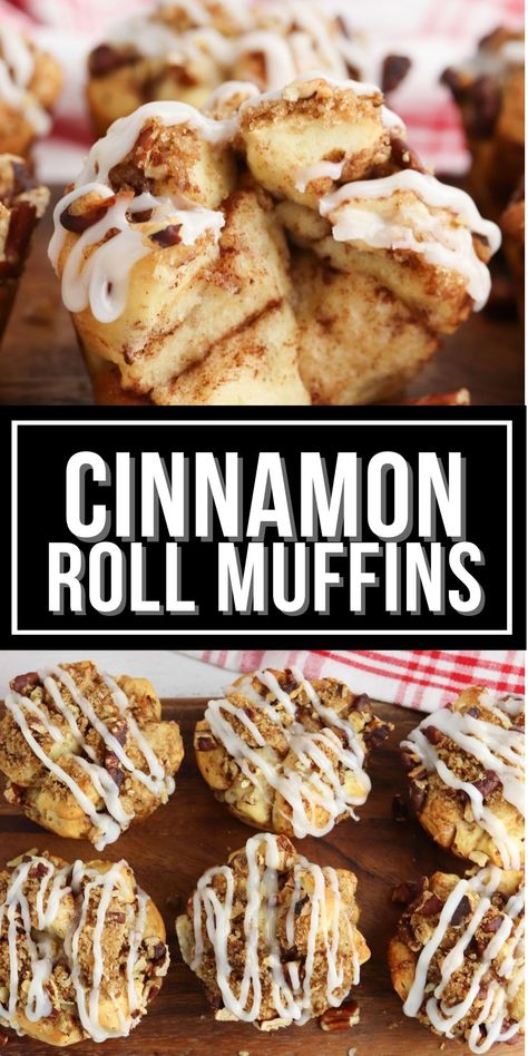 Pillsbury Cinnamon Roll Muffins, Muffin Pan Cinnamon Rolls, Cinnamon Bun Desserts, Cinnamon Roll Muffin Tin Pies, Cinnamon Roll Tube Recipes, Recipes Using Can Cinnamon Rolls, Cinnamon Scroll Muffins, Cinnamon Rolls In Cupcake Pan, Canned Cinammon Rolls Recipes