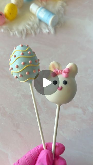 Berry Nice Berries on Instagram: "This Easter egg cake pop looked better in my head 😆 

Chocolate: @stoverandcompany sweet shoppe wafers

Egg mold: @mylittlecakepopmolds 

Food coloring: @colour.mill baby blue - discount code: BNB10

Edible glitter: @shinedessertglitter - discount code: BNB

Cake pop recipe: @cakepopbox 

#cakepops #cakepop #cakepoptutorial #easter #eastereggs #easterbunny #eastertreats #desserts #dessert" Easter Egg Cake Pops, Cake Pop Tutorial, Easter Egg Cake, Egg Molds, Egg Cake, Cake Pop Recipe, Edible Glitter, Cake Pop, Easter Treats