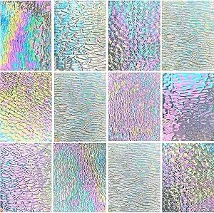 Irridescent Tile, Glass For Windows, Stained Glass Kits, Stained Glass Supplies, Rainbow Iridescent, Holographic Iridescent, Glass Mosaic Art, Making Glass, Mosaic Supplies