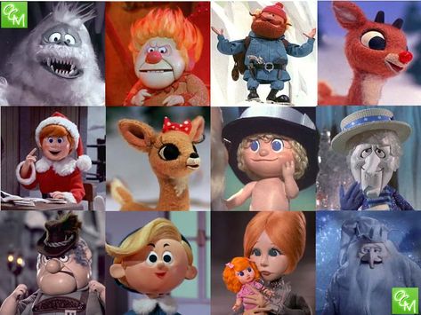 Our Favorite Bass Rankin Christmas Special Characters Rankin And Bass Christmas, Rankin Bass Characters, Iconic Christmas Characters, Rankin Bass Christmas, Christmas Oc, Reindeer Facts, Stop Animation, Hermey The Elf, Baby New Year