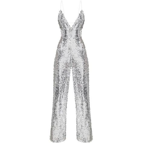 White Sparkly Jumpsuit, Silver Sequin Jumpsuit, White Sequin Jumpsuit, Taurus Szn, Diamond Jumpsuit, Jumpsuit Sequin, Silver Jumpsuit, Plunge Jumpsuit, Silver Jumpsuits