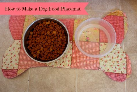 How to Make a Dog Food Placemat :: Hometalk Dog Placemat, Window Boxes Diy, Light Up Canvas, Make Dog Food, Dog Food Mat, How To Clean Silver, Tail Wagging, Sewing 101, Food Mat