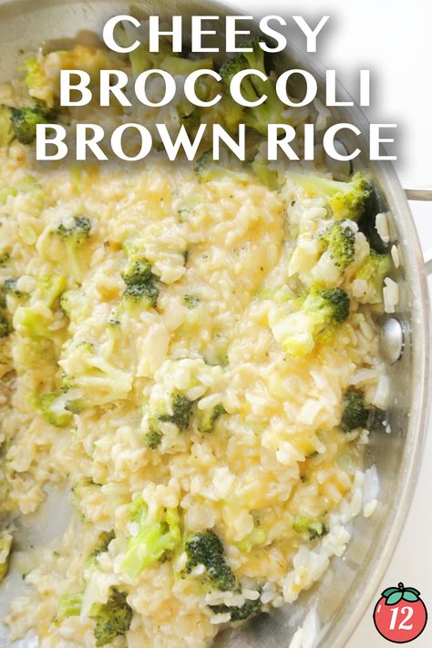 Even the classics can stand a revamp once in a while and that’s the case with this cheesy broccoli rice- made with brown rice instead of white rice. And there’s no more classic dish than cheesy broccoli rice! Broccoli Brown Rice, Casserole For Two, Cheesy Broccoli Rice, Tomatoes Recipes, 12 Tomatoes Recipes, Cheesy Broccoli, Brown Rice Casserole, Broccoli Rice, 12 Tomatoes