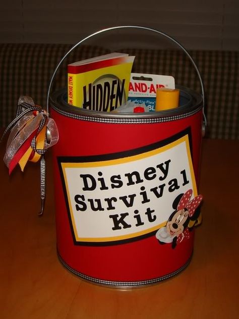 Such a great idea.  Follow the link for more things to put in the kit...they are really great suggestions (not bad to check out while packing for your next trip!!!). Disney Survival Kit, Mickey Mouse Doll, Disneyland Vacation, Disney Trip Planning, Disney World Planning, Disney Planning, Disneyland Trip, Disney Tips, Disney Diy