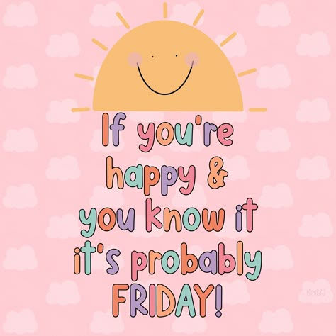 ☀️ If you’re happy & you know it, it’s probably FRIDAY! ☀️ • • • 🏷️ #finallyfriday #fridayquotes #fridayinspiration #fridaythoughts #positivequote #positiveenergy #positivevibes #positiveaffirmations #goodvibes #positivemindset #positiveaffirmationsdaily #ladieswhodesign #idahoartist #idahoart #smallartists #growthquotes #selflovequotes #keepglowing #happyandyouknowit Good Morning Ig Story, Friday Motivation Quotes, Funny Friday Quotes, Classroom Screen, Morning Ig Story, Aw Words, Friday Quote, Stickers On Instagram, Friday Morning Quotes