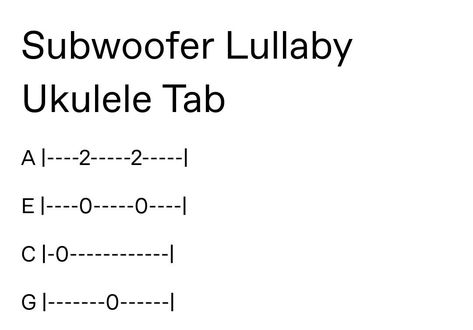 Subwoofer Lullaby Minecraft Ukulele Tab, Ukulele Notes, Ukulele Tabs Songs, Minecraft Songs, Guitar Tabs Acoustic, Guitar Tabs And Chords, Alcohol Games, Guitar Tabs For Beginners, Uke Tabs