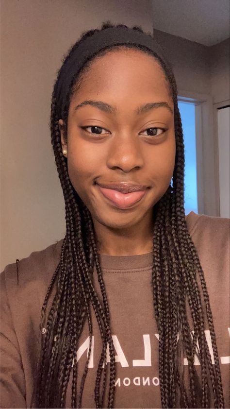 Box braids with headband Headband On Braids, Box Braids With Headband, Braids With Headband, Braided Headband, Box Braids, Hair Ideas, Braids, Hair, Quick Saves