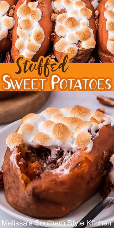 Maple Bacon Brussel Sprouts, Sweet Potato Stuffed, Stuffed Sweet Potato, Potato Stuffed, Best Potato Recipes, Stuffed Sweet Potatoes, Baked Sweet Potatoes, Honey Chipotle, Sweet Potato Wedges