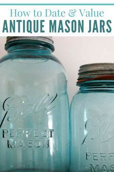 Antique Mason Jars, New Diy Crafts, Mason Jars Ideas, Chalk Paint Mason Jars, Ball Canning, Old Jars, Jars Ideas, Diy Hanging Shelves, Mason Jar Projects