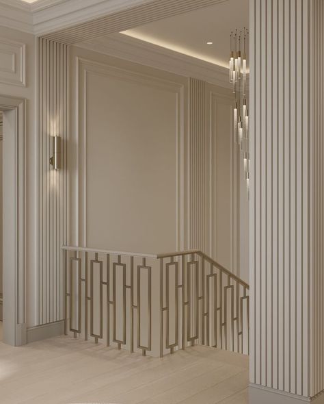 Foyer Paneling Entrance, Stairs Wall Design, Staircase Wall, Stairs Design Modern, Tv Room Design, Closet Layout, Home Stairs Design, Classic Interior Design, Kitchen Decor Modern