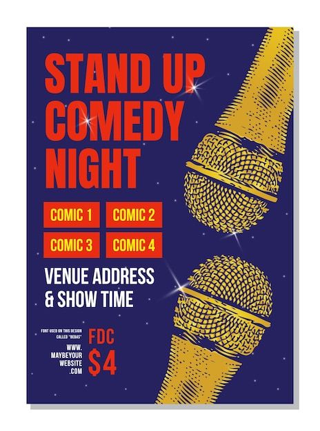 Merch Poster Design, Comedy Night Poster, Stand Up Comedy Poster Design, Comedy Poster Design, Comedy Show Poster, Comedy Poster, Comedy Nights, Poster Inspiration, Comedy Club