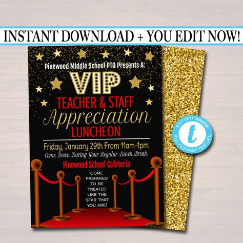 Hollywood Movie Party, Hollywood Teacher Appreciation, Movie Star Party, Red Carpet Invitations, Red Carpet Birthday, Vip Movie, Adult Birthday Party Themes, Art Insects, Red Carpet Theme