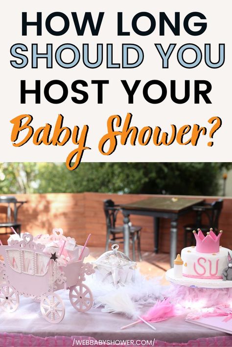 Baby showers are fun to celebrate the pending arrival of a newborn, but they can also be a lot of work! If you ever wondered how long your baby shower celebration should be, this ultimate guide will easily help your baby shower with confidence. Baby Shower Schedule Of Events, Baby Shower List, Traditional Baby Shower, Easy Baby Shower, Baby Shower Host, Online Baby Shower, Surprise Baby Shower, Shower Tips, Planning A Baby Shower