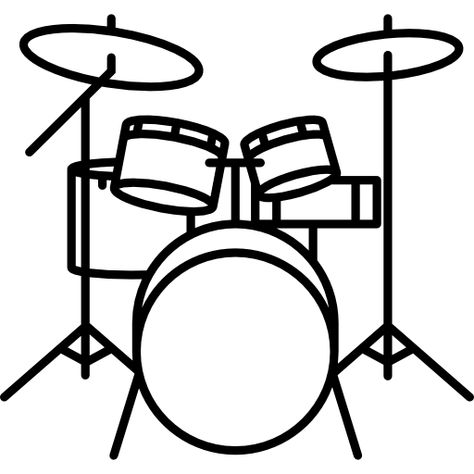 Drum Drawing, Drum Tattoo, Bubble Drawing, Witch Coffee, Silhouette Template, Music Drawings, Web Fonts, Music Design, Free Icon