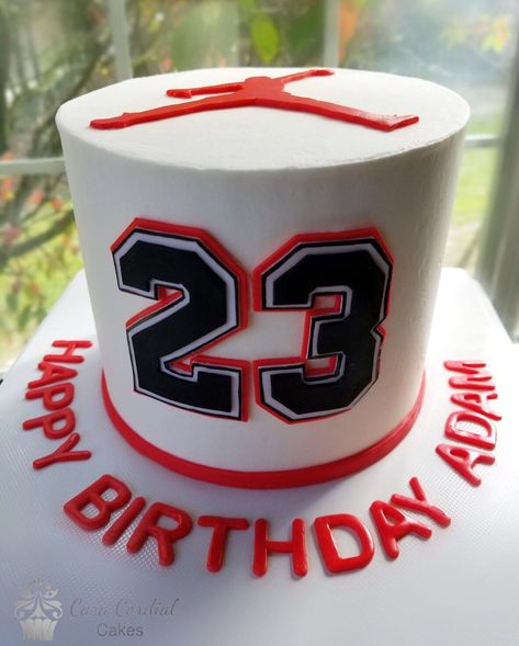 Michael Jordan Cake 23rd Birthday Cake Jordan Year, Michael Jordan Themed Birthday Party, Michael Jordan Birthday Cake, Jordan 23 Cake, Michael Jordan Cake Ideas, Jordan Year Birthday 23 Ideas, Michael Jordan Birthday Party, Jordans Cake Ideas, Jordan Theme Cake