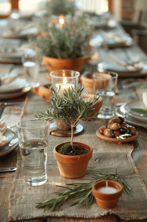 Olive Place Setting, Olive Tree Table Decor, Olives Wedding Decoration, Wedding Party Olive Green, Olive Table Decor, Olive Tree Centerpieces, Olive Table Setting, Olive Table Decoration, Simple Elegant Tablescapes