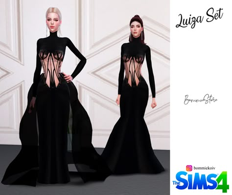 Luiza Set Sims 4 Expansions, Sims 4 Dresses, Sims Hair, Sims 4 Collections, Sims 4 Mods Clothes, Sims 4 Cas, Sims 4 Cc Finds, Sims 4 Clothing, The Sims4