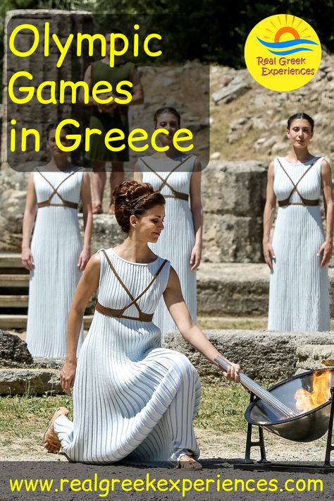 You probably know that the Olympic Games started in Ancient Greece. Do you know much about the origins of the Olympic Games though? Here are some useful insights! #athens #greece #ancientolympia #olympics #olympicgames #ancientgreece Ancient Greece Olympics, Greece Activities, Greek Games, Ancient Greece Projects, Ancient Greece Activities, Olympic Theme Party, Olympic Games For Kids, Ancient Olympic Games, Olympic Idea