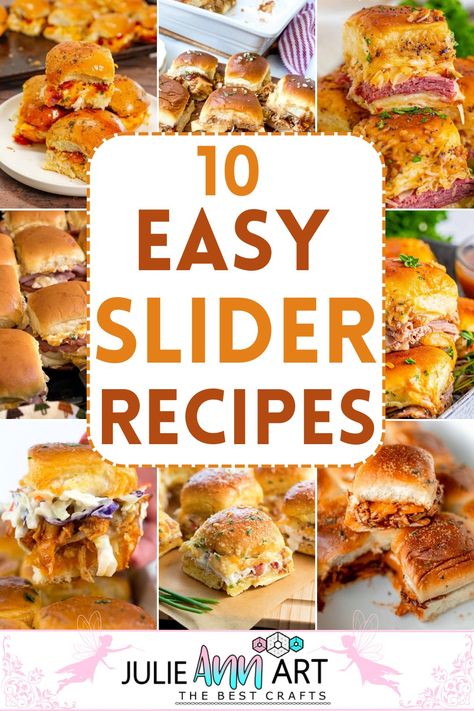 Easy Slider Recipes Party Appetizers For A Crowd, Sliders Recipes Beef, Sliders Recipes Hawaiian Rolls, Hamburger Sliders, Enchiladas Chicken, Easy Slider Recipes, Sliders Recipes, Easy Slider, Buffalo Chicken Sliders