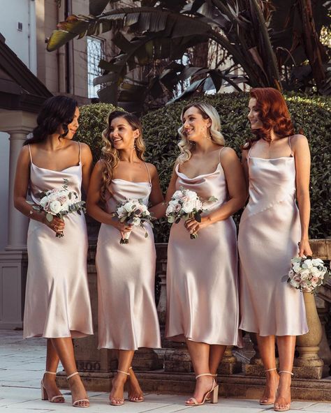 White Fox on Instagram: “Bridesmaids Goals ✨ We have just launched our very first collection of Bridesmaids by White Fox // Shop the ‘Emilia’ Blush Dress & many…��” Midi Bridesmaid Dresses, Cinderella Ball, Popular Bridesmaid Dresses, Bridesmaid Dresses Under 100, Midi Bridesmaid Dress, Simple Bridesmaid Dresses, Dresses Unique, Dresses Mermaid, Bridal Party Dresses