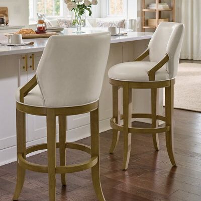 Roland Swivel Bar & Counter Stool High Back Swivel Leather Counter Height Bar Stools, Apartment Necessities, Leather Swivel Bar Stools, Classic Bar Stools, Counter Stools With Backs, Shop Stool, Dream Kitchens Design, Bar Stools With Backs, Kitchen Counter Decor