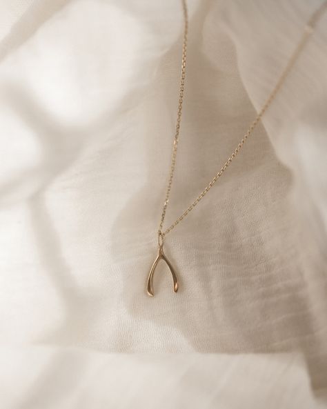 Your good luck charm, the wishbone has been an ancient symbol of luck, ever since the Etruscans in 700 BC. Wear it everyday and keep it close to make a wish. - Material: Solid 9k Yellow Gold﻿﻿- Chain: 16-18" adjustable Luna Chain- Pendant dimensions: 1.7cm x 1cm pendant Dainty Fine Jewelry, Symbol Of Luck, Wishbone Necklace, Bone Necklace, Luck Charm, Everyday Necklace, Ancient Symbols, Luck Charms, Yellow Gold Chain