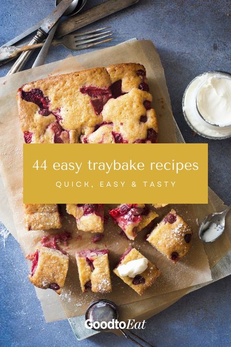 Want a quick, easy, and tasty dessert? Try these traybake recipes that include family favourites like brownies and millionaire's shortbread! Quick And Easy Traybakes, Traybake Recipes Sweet, Tray Bake Desserts, Tray Bake Recipes Dessert, Cake Tray Bakes, Tray Bake Recipes Cake, Tray Bakes Cakes, Sweet Tray Bakes, Traybake Desserts