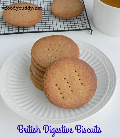 Mcvities Biscuits, Eggless Biscuits, Digestive Cookies, English Biscuits, Easy Biscuit Recipe, Yummy Biscuits, Eggless Baking, Tea Biscuits, Biscuits Recipe