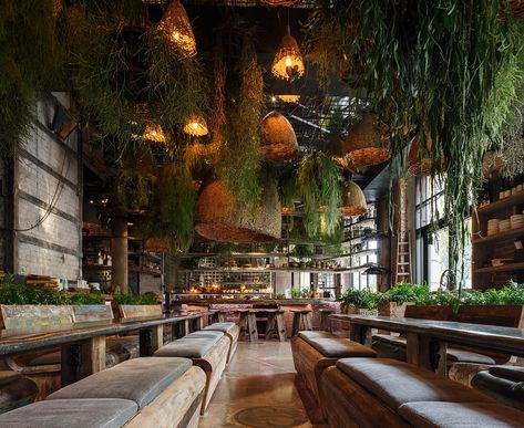 Moscow - SURFACE Moscow Restaurant, Forest Cafe, Greens Restaurant, Farm Restaurant, Coffee Shop Design, Bar Design Restaurant, Outdoor Restaurant, Cafe Interior Design, Restaurant Interior Design