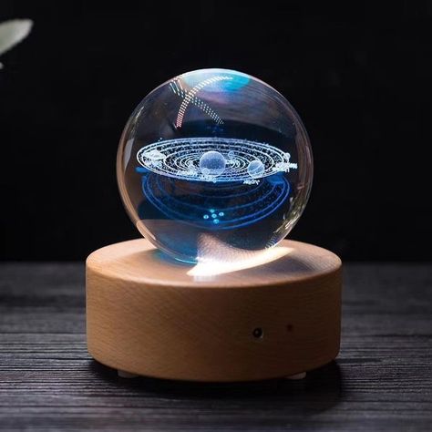 3d Solar System, Galaxy Solar System, Office Table Decor, Crystal Figurines, 3d Laser, Decorative Glass, Crystal Lamp, Cute Room Decor, Cool Inventions