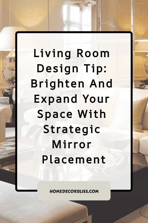 Learn how to enhance your living room with strategic mirror placement. By adding mirrors in certain areas, you can brighten and expand your space effortlessly. Discover simple design tips to make your living area feel more open and inviting. Living Room Mirror Placement, How To Place A Mirror In Living Room, Where To Put A Mirror In Living Room, Mirrors To Brighten Room, Where To Place A Mirror Living Rooms, How Many Mirrors In One Room, Mirrors In Small Living Room, Using Mirrors To Brighten A Room, Using Mirrors To Make A Room Look Bigger