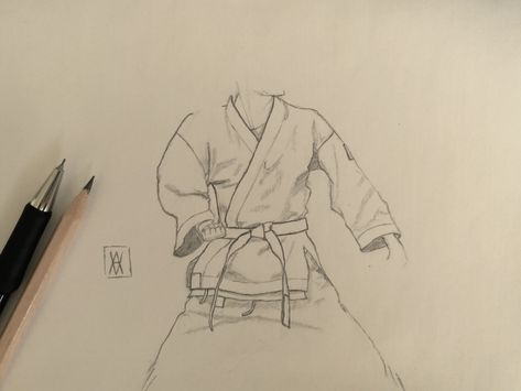 Judo Drawing Sketch, Karate Art Drawing, Taekwondo Drawing Art, Taekwondo Drawing Easy, Karate Drawing Sketches, Taekwondo Sketch, Karate Poses Drawing, Karate Sketch, Taekwondo Drawing