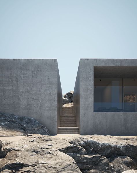 Turkey Architecture, Modern Concrete House, Brutalist House, Kelly Behun, Architecture Residential, Brutalism Architecture, Concrete Houses, Japan Architecture, Concrete Architecture