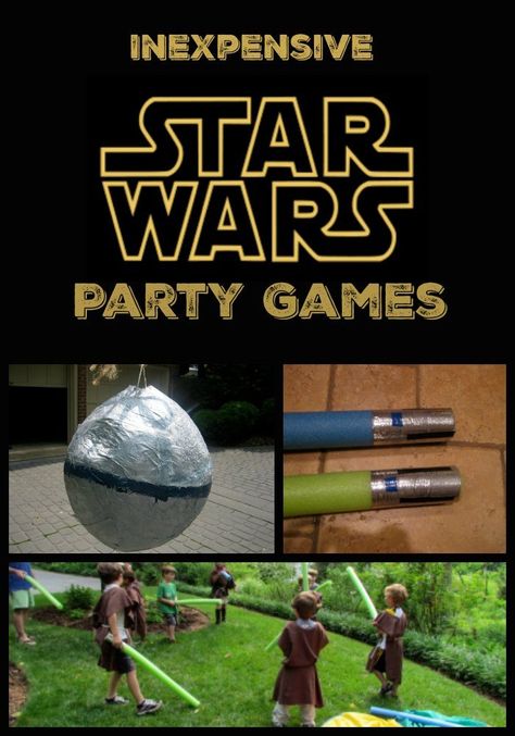 Disney Party Games, Easy Birthday Party Games, Star Wars Party Games, Star Wars Themed Party, Indoor Party Games, Anniversary Party Games, Party Games Kids, Star Pinata, Star Wars Theme Party