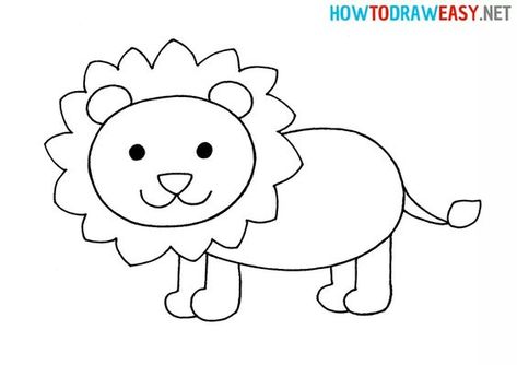 How to Draw a Lion for Kids Drawings step by step for kids #drawingsstepbystepforkids Drawing ideas #drawingideas Drawing ideas for kids #drawingideasforkids 3.97 Lions For Kids, Christmas Drawings For Kids, Draw A Lion, Elementary Drawing, Drawing Butterfly, Drawing Ideas For Kids, Lion Drawing, Easy Drawings For Beginners, Draw Easy