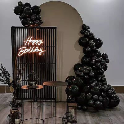 17 Doğum Günü, 30th Birthday Themes, 30th Birthday Decorations, 21st Birthday Decorations, Balloon Chain, 30th Bday, Birthday Party Theme Decorations, Birthday Balloon Decorations, Black Balloons