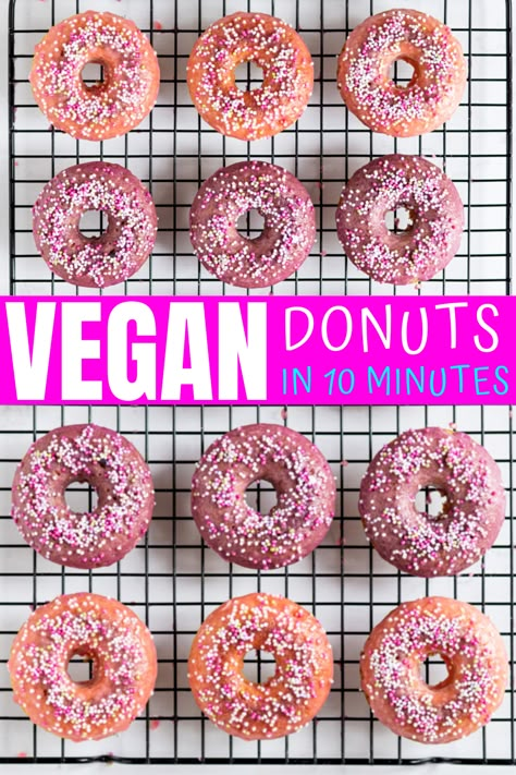 Vegan Mini Donuts Baked, Vegan Donuts Recipe, Vegan Donuts Baked, The Best Vanilla Cake, Dairy Free Donuts, Best Vanilla Cake, Vegan Donut Recipe, Vegan Picnic, Vegan Doughnuts