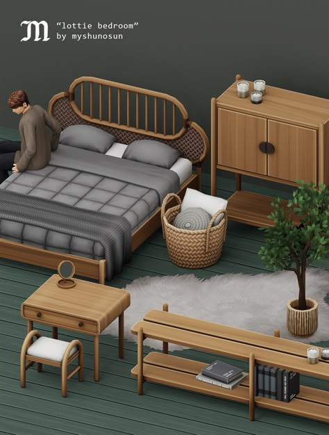 The Sims 4 Pack, Mods Sims 4, Cc Packs, Los Sims 4, Furniture Cc, Mod Furniture, Sims Packs, Sims 4 Bedroom, The Sims 4 Packs