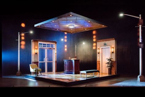 David Rockwell’s Latest Lobby Design Sits on a Stage - SURFACE Set Design Ideas, Scenic Design Theatres, Scenography Theatre, Stage Lighting Design, Theatre Inspiration, Concert Stage Design, Michael Cera, Stage Set Design, Set Design Theatre