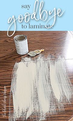 How To Refinish A Laminate Table Top, How To Refinish Laminate Furniture, Laminate Desk Makeover, Chalk Paint Laminate Furniture, Painting Laminate Table, Refinishing Laminate Furniture, Laminate Furniture Makeover, Granny Magic, Chalk Paint Desk