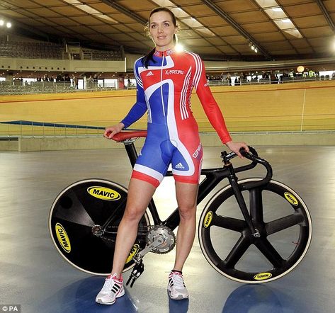 'I wear a skintight suit to compete, so what's the difference?' Victoria Pendleton says her cycling kit leaves little to the imagination Bike Women Cycling, Victoria Pendleton, Track Cycling, Female Cyclist, Olympic Torch, Team Gb, Cycling Wear, I Want To Ride My Bicycle, Triathlon Training