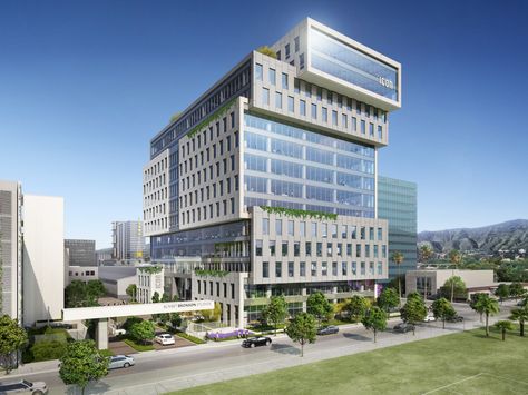 Netflix inks 200K office lease in Hollywood and plans to relocate from their Beverly Hills headquarters at the end of 2016. Netflix Headquarters, Office Tower, Office Buildings, Commercial Construction, Diy Entertainment Center, Property Development, Construction Design, The Hollywood Reporter, Entertaining Area