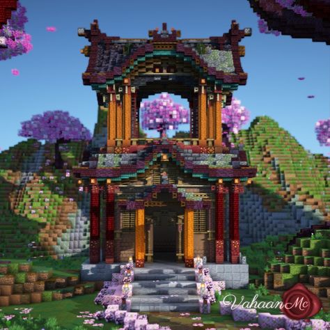 Ideas for 1.20 Minecraft Cherry Blossom Japanese builds! Cherry Tree Builds Minecraft, Japanese Theme Minecraft, Shrine Minecraft Build, Minecraft Japanese Greenhouse, Japanese Zen Garden Minecraft, Minecraft Builds Blueprints, Minecraft Japanese House Cherry Blossom, Minecraft Japanese Gazebo, Minecraft Cherry Blossom Interior Ideas