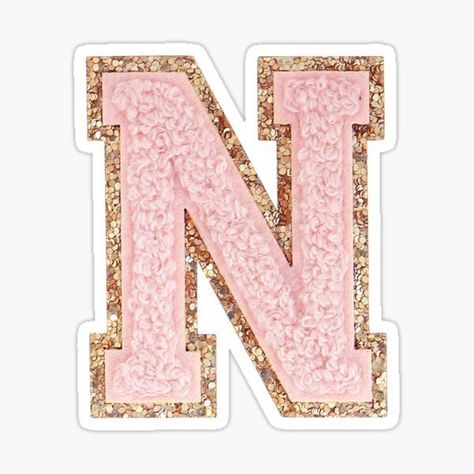 preppy light pink varsity letter N Preppy Letters, Iphone Wallpaper Preppy, M Wallpaper, Preppy Stickers, Aesthetic Letters, M Letter, Varsity Letter, Stoney Clover Lane, Stoney Clover