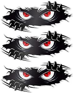 3PCS Peeking Monster Angry Eyes Car Decals,Funny Monster Stickers for Cars, Trucks, Dents & Sports Cars, Large Black Vinyl Bumper Stickers and Decals (10x4 inches) Angry Eyes, Funny Car Decals, Stickers For Cars, Monster Car, Monster Stickers, Vinyl Bumper Stickers, Funny Monsters, Packing Car, Helmet Stickers